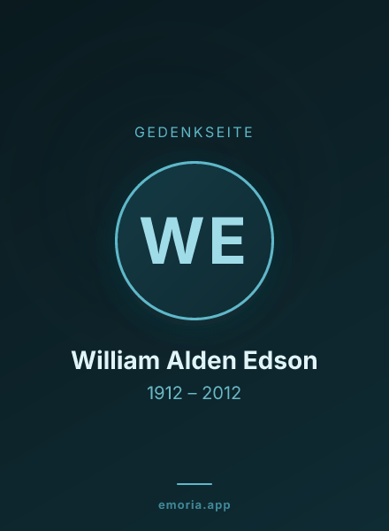 Gedenkportrait von William Alden Edson
