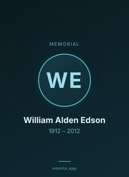 Memorial portrait of William Alden Edson