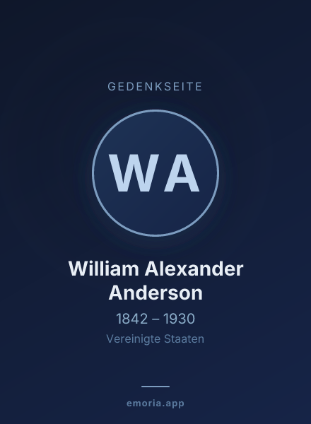 Gedenkportrait von William Alexander Anderson