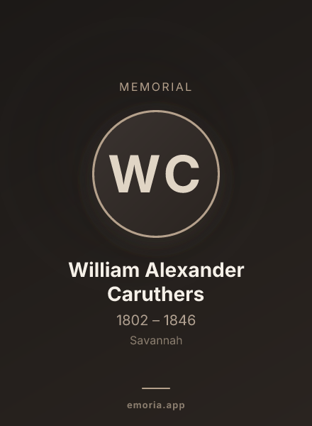 Memorial portrait of William Alexander Caruthers