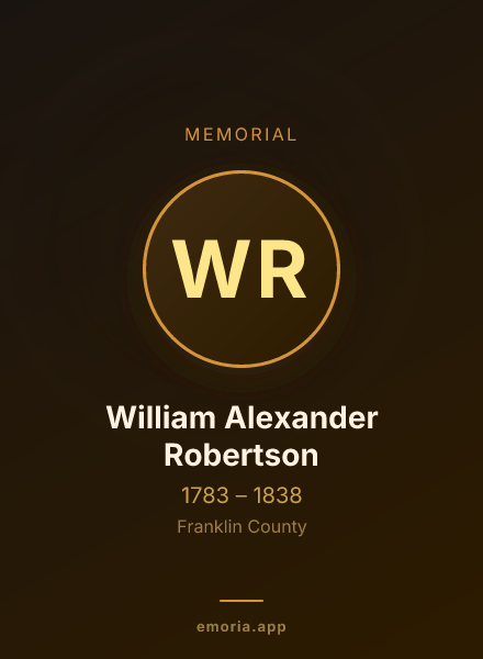 Memorial portrait of William Alexander Robertson