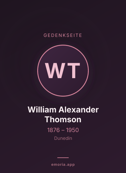 Gedenkportrait von William Alexander Thomson