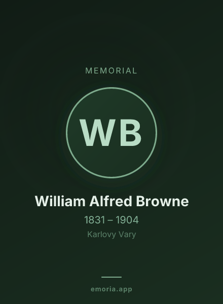 Memorial portrait of William Alfred Browne