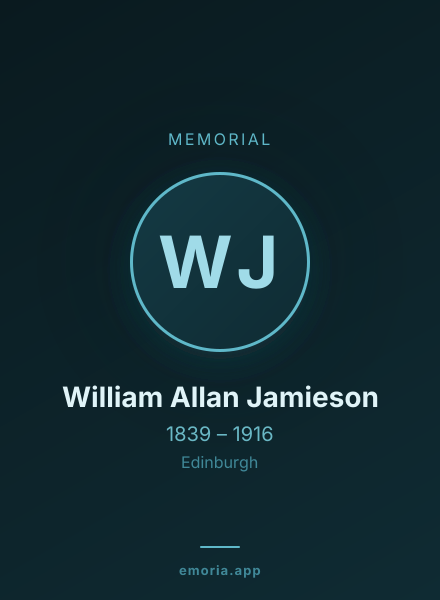 Memorial portrait of William Allan Jamieson