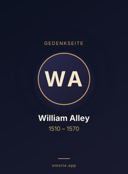 Gedenkportrait von William Alley