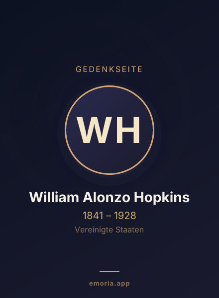 Gedenkportrait von William Alonzo Hopkins