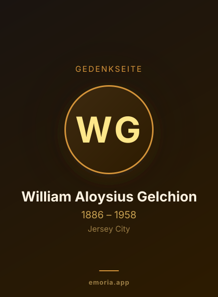 Gedenkportrait von William Aloysius Gelchion