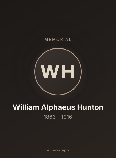 Memorial portrait of William Alphaeus Hunton