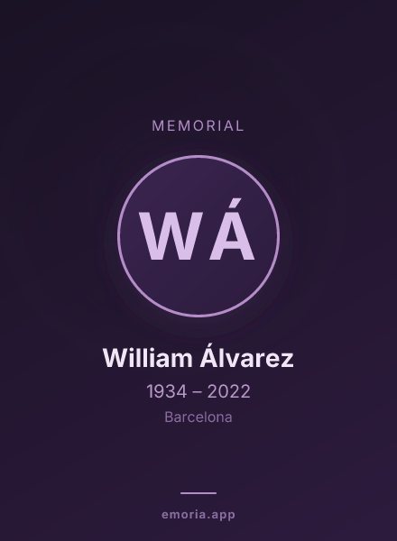 Memorial portrait of William Álvarez