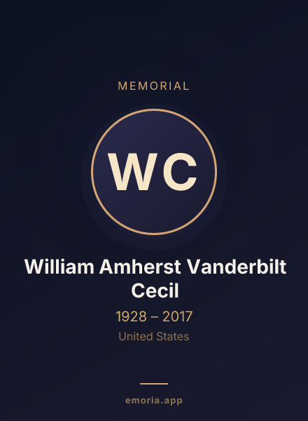Memorial portrait of William Amherst Vanderbilt Cecil