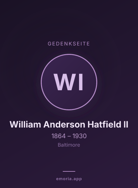 Gedenkportrait von William Anderson Hatfield II