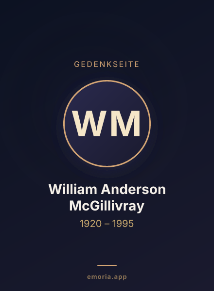Gedenkportrait von William Anderson McGillivray
