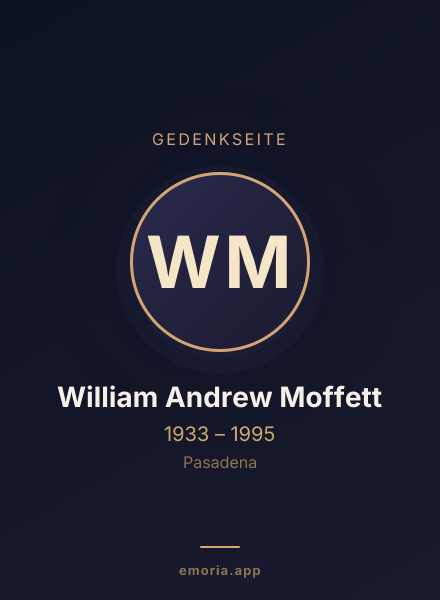 Gedenkportrait von William Andrew Moffett
