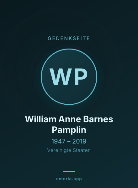 Gedenkportrait von William Anne Barnes Pamplin