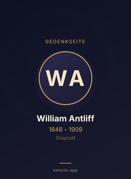 Gedenkportrait von William Antliff