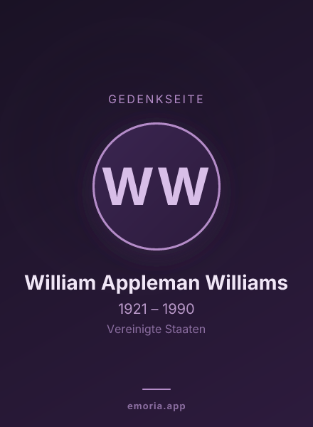 Gedenkportrait von William Appleman Williams