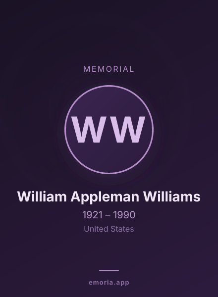 Memorial portrait of William Appleman Williams