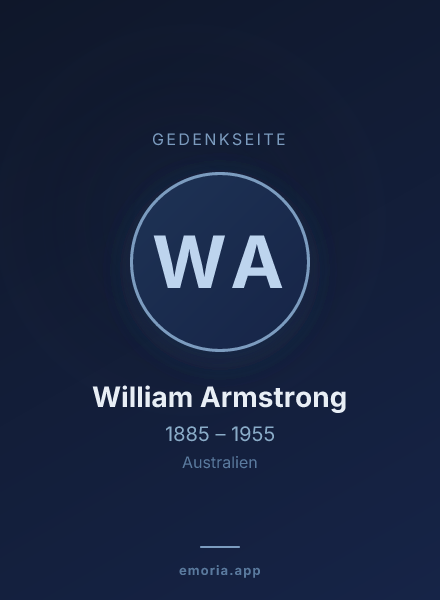 Gedenkportrait von William Armstrong