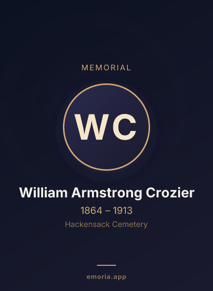 Memorial portrait of William Armstrong Crozier