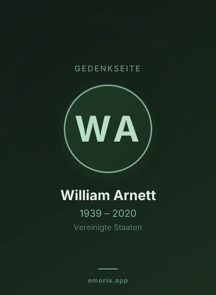 Gedenkportrait von William Arnett