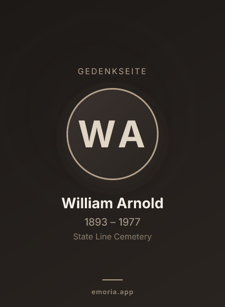 Gedenkportrait von William Arnold