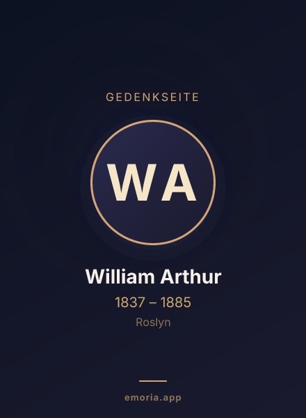 Gedenkportrait von William Arthur