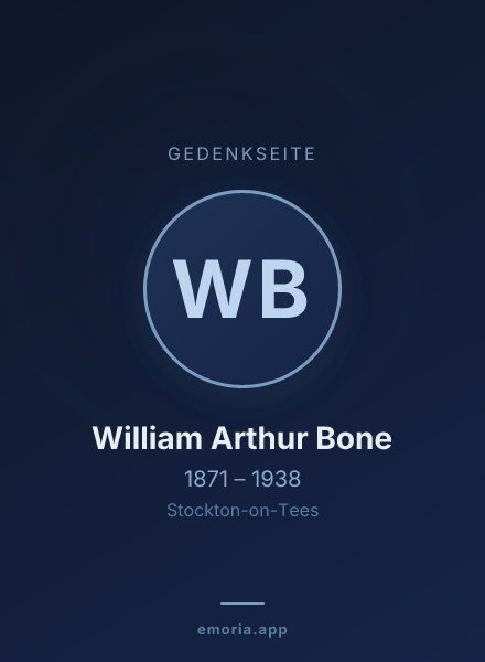 Gedenkportrait von William Arthur Bone