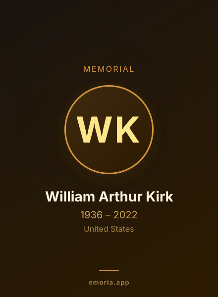 Memorial portrait of William Arthur Kirk