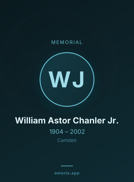 Memorial portrait of William Astor Chanler Jr.