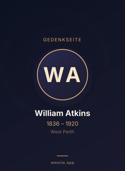 Gedenkportrait von William Atkins