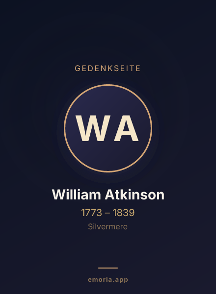 Gedenkportrait von William Atkinson