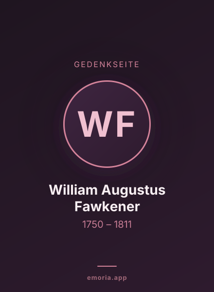 Gedenkportrait von William Augustus Fawkener