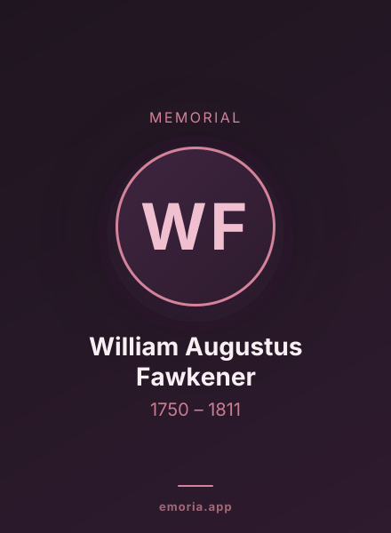 Memorial portrait of William Augustus Fawkener