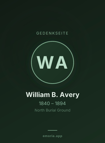 Gedenkportrait von William B. Avery