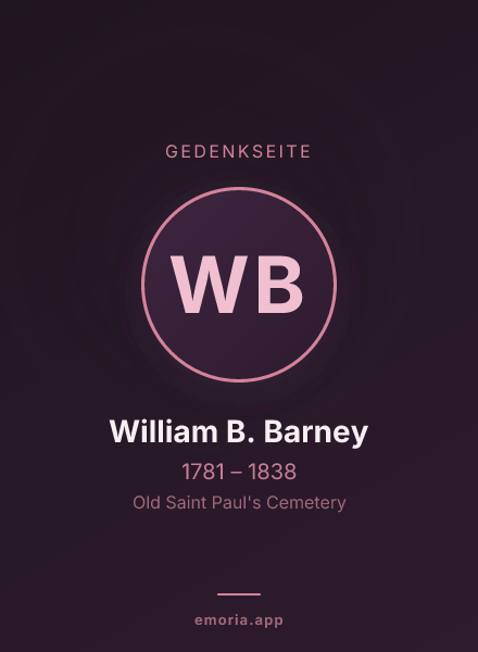 Gedenkportrait von William B. Barney