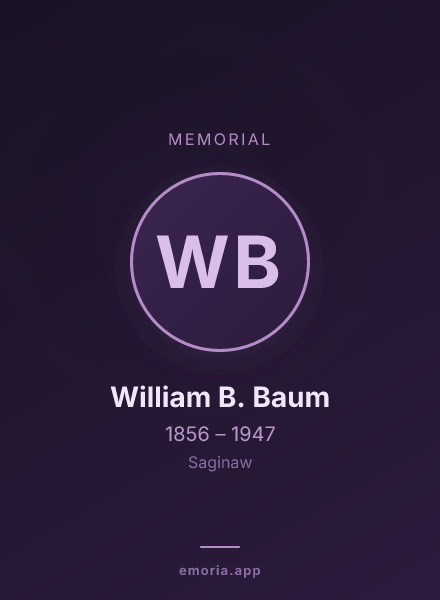 Memorial portrait of William B. Baum