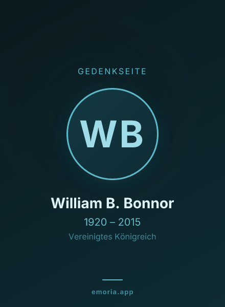 Gedenkportrait von William B. Bonnor