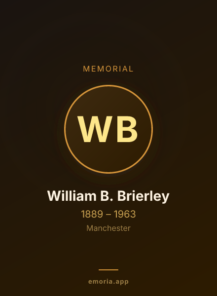 Memorial portrait of William B. Brierley