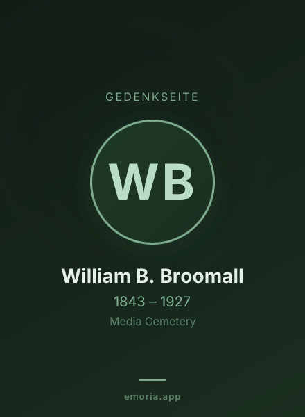 Gedenkportrait von William B. Broomall