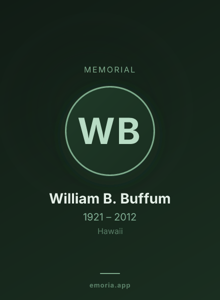 Memorial portrait of William B. Buffum