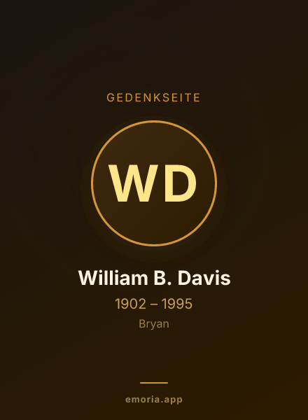 Gedenkportrait von William B. Davis
