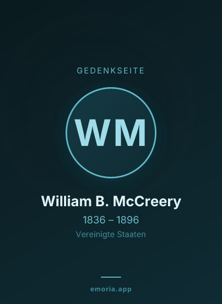Gedenkportrait von William B. McCreery