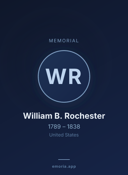 Memorial portrait of William B. Rochester