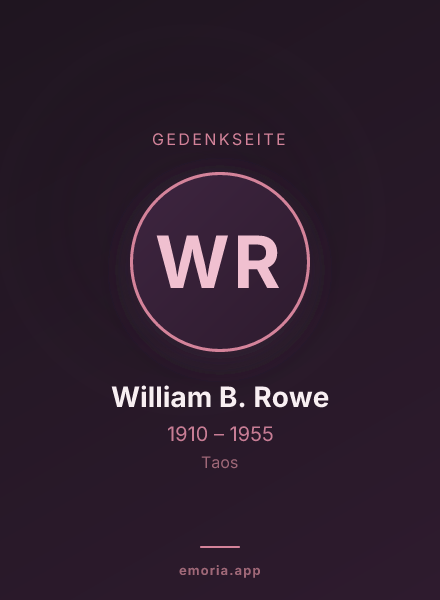 Gedenkportrait von William B. Rowe