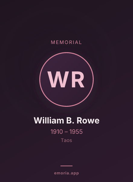 Memorial portrait of William B. Rowe