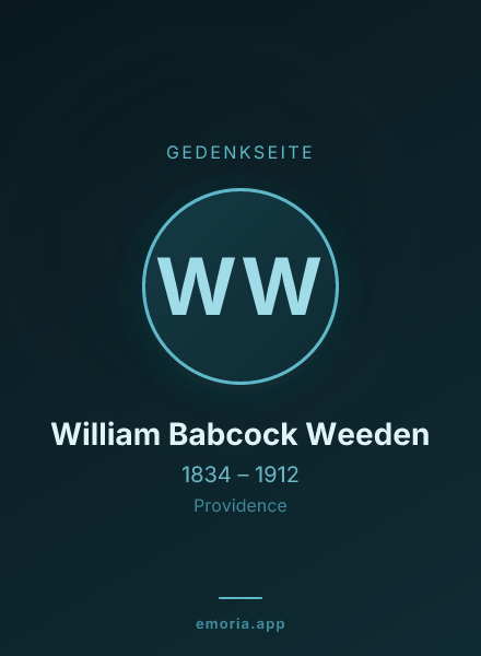 Gedenkportrait von William Babcock Weeden