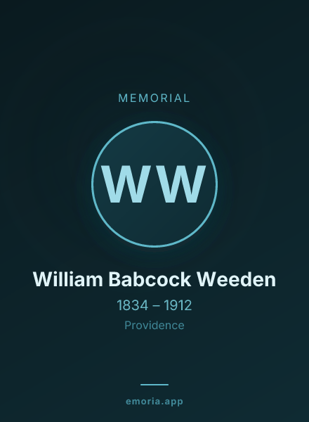 Memorial portrait of William Babcock Weeden