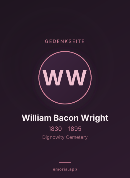 Gedenkportrait von William Bacon Wright