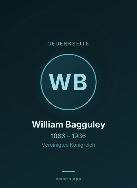 Gedenkportrait von William Bagguley