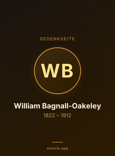 Gedenkportrait von William Bagnall-Oakeley